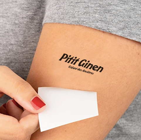 Tatouage éphémère fluorescent carré 5x5 cm Pitit Ginen